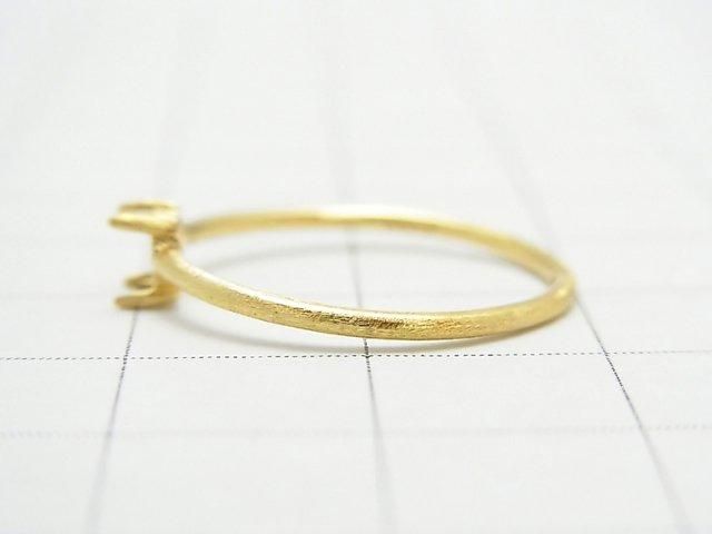 [Video] Silver925 Ring Frame (Prong Setting) Round 4mm Hairline 18KGP 1pc