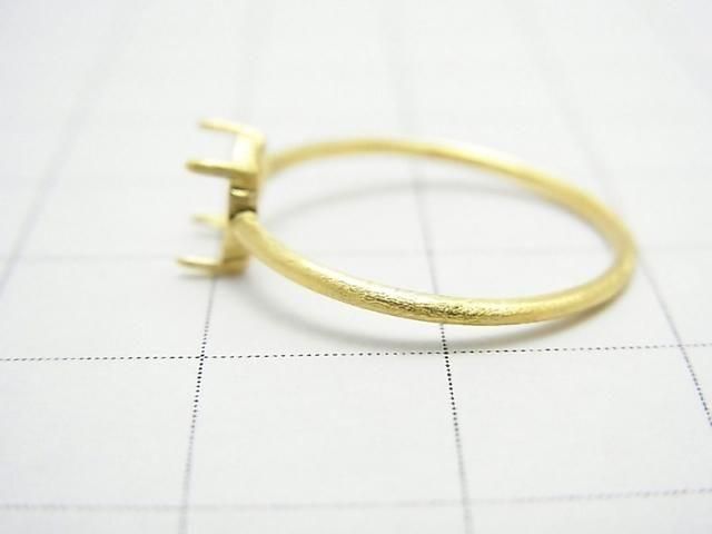 [Video] Silver925 Ring Frame (Prong Setting) Round 6mm Hairline 18KGP 1pc