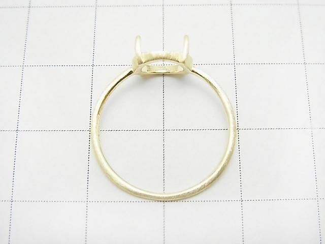 [Video] Silver925 Ring Frame (Prong Setting) Round 8mm Hairline 18KGP 1pc