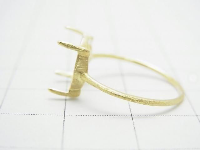 [Video] Silver925 Ring Frame (Prong Setting) Round 10mm Hairline 18KGP 1pc