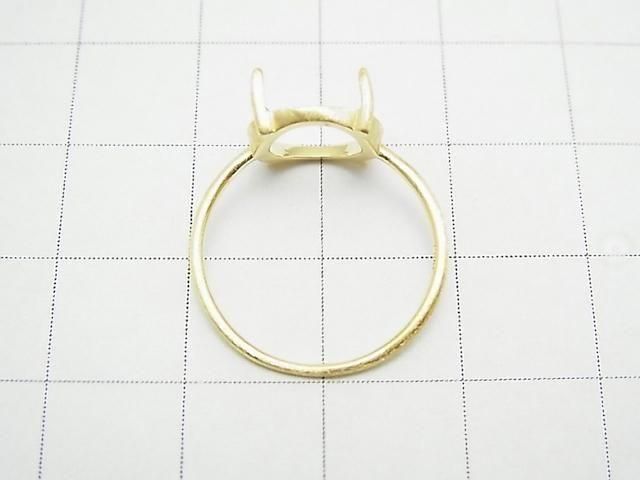 [Video] Silver925 Ring Frame (Prong Setting) Round 10mm Hairline 18KGP 1pc