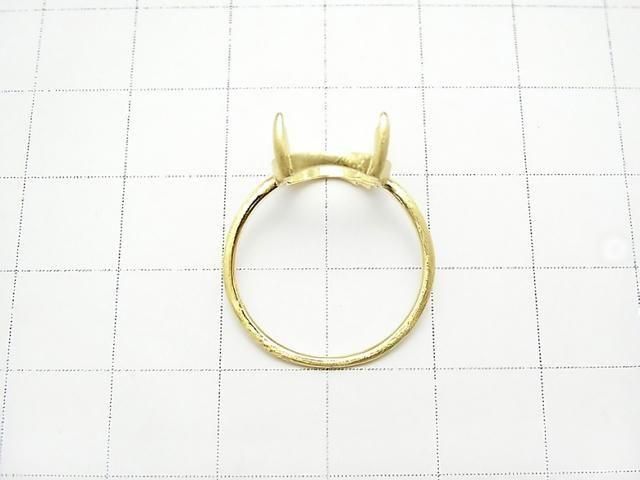 [Video] Silver925 Ring Frame (Prong Setting) Oval 14x10mm Hairline 18KGP 1pc