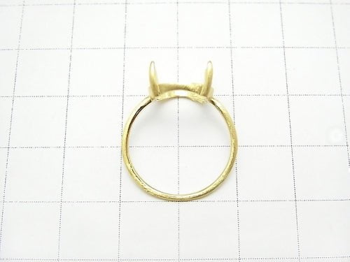 [Video]Silver925 Ring Frame (Prong Setting) Oval 14x10mm Hairline 18KGP 1pc