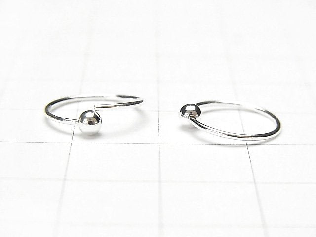 Hoop Earrings with Silver925 Round 12mm 1pair