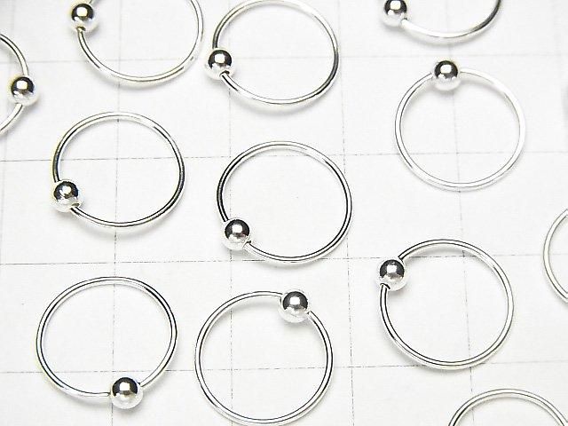 Silver 925 Round Hoop Earrings, 12mm, 1 pair