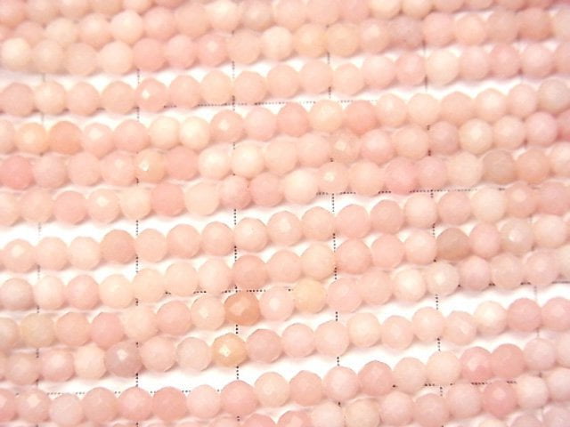 [Video] High Quality! 1strand $4.79! Pink Soap Stone AAA Faceted Round 3mm 1strand beads (aprx.15inch / 36cm)