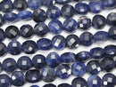 High Quality!  1strand $9.79! Sodalite AA++ Faceted Coin 6x6x4mm 1strand beads (aprx.15inch/37cm)
