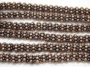 Copper  Rondelle 8x8x5mm Oxidized Finish  half or 1strand beads (aprx.7inch/18cm)
