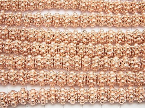 Copper  Roundel 8x8x5mm half or 1strand beads (aprx.7inch/18cm)