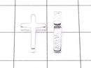Metal parts charm 13x8mm Cross silver color 3pcs