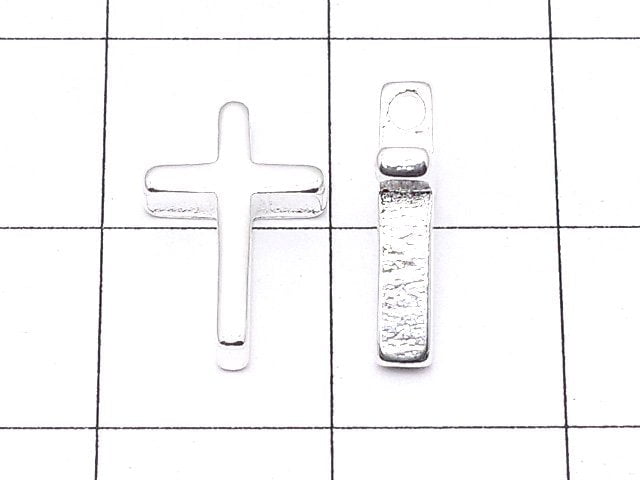 Metal parts charm 13x8mm Cross silver color 3pcs