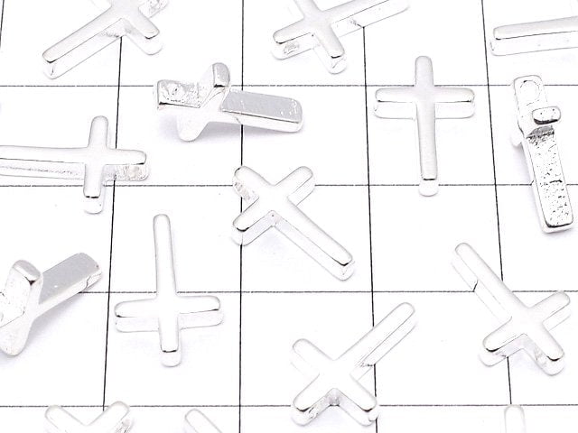 Metal parts charm 13x8mm Cross silver color 3pcs