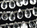 [Video]High Quality Crystal AAA Pear Shape Faceted 12x8mm half or 1strand (18pcs)