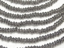 Copper Rondelle 7x7x3.5mm Silver coated Oxidized Finish half or 1strand beads (aprx.7inch / 18cm)