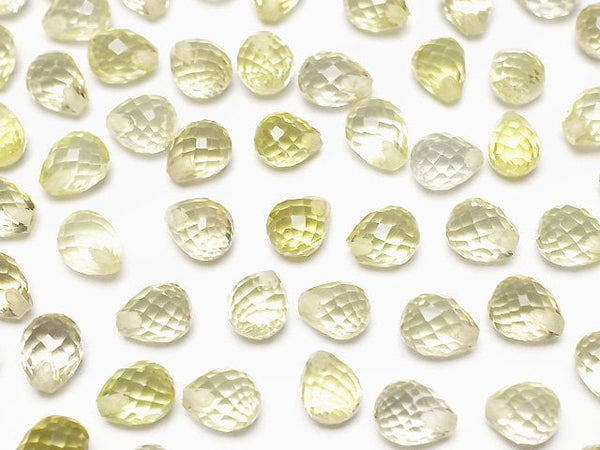 Drop, Lemon Quartz Gemstone Beads