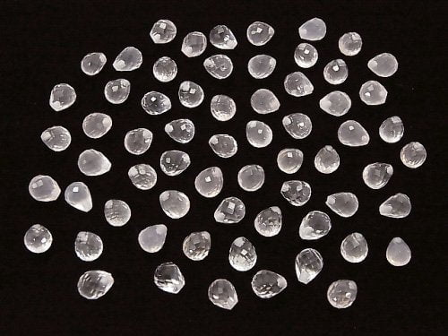 High Quality Rose Quartz AAA Half Drilled Hole Faceted Drop 6x5mm 6pcs $5.79!