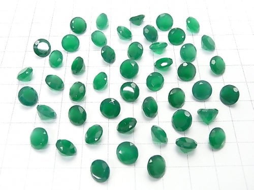 [Video] High Quality Green Onyx AAA Undrilled Round Faceted 8x8mm 5pcs $7.79!