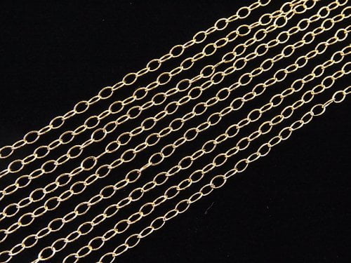 14KGF Oval Chain 3x2mm 10cm