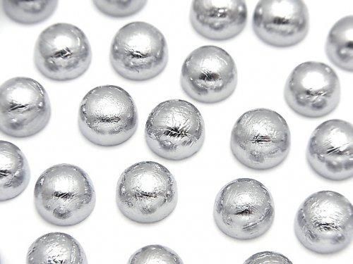 Meteorite (Muonionalusta) Round Cabochon 8x8mm Silver 1pc