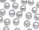 Meteorite (Muonionalusta) Round Cabochon 8x8mm Silver 1pc