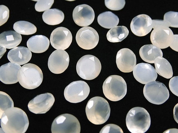 [Video] High Quality White Moonstone AAA Undrilled Round Faceted 6x6x3mm 5pcs $5.79!