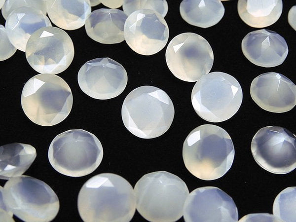 Faceted Round, Moonstone, Undrilled Gemstone Beads