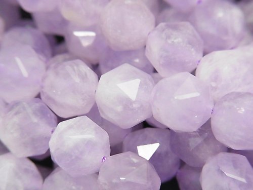 Faceted Round, Lavender Amethyst, Star Gemstone Beads