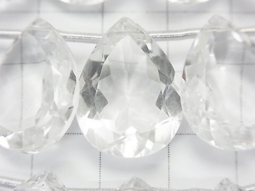 [Video] High Quality Crystal AAA Pear shape Faceted 20x15x8mm half or 1strand (8pcs)