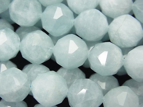 Aquamarine, Faceted Round, Star Gemstone Beads