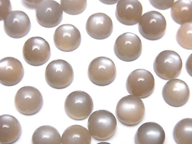 Gray Moonstone AAA Round Cabochon 6x6mm 10pcs