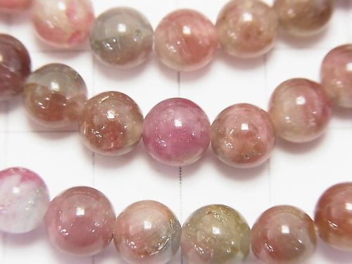 1strand $29.99! Pink Tourmaline Silica AA Round 7-7.5mm [Light Color] 1strand (Bracelet)