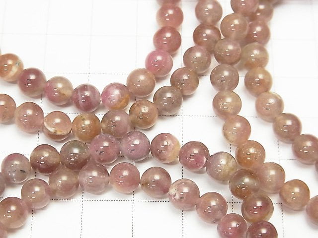 [Video]1strand $19.99! Pink Tourmaline Silica AA Round 6mm NO.1 1strand (Bracelet)