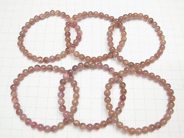 [Video]1strand $19.99! Pink Tourmaline Silica AA Round 6mm NO.1 1strand (Bracelet)