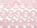 [Video]High Quality! Rose Quartz AA++ Faceted Coin 8x8x5mm half or 1strand beads (aprx.15inch/37cm)