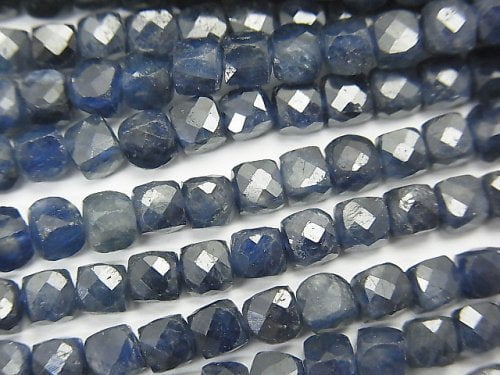 Cube, Sapphire Gemstone Beads