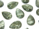 Cabochon, Pear Shape, Seraphinite Gemstone Beads