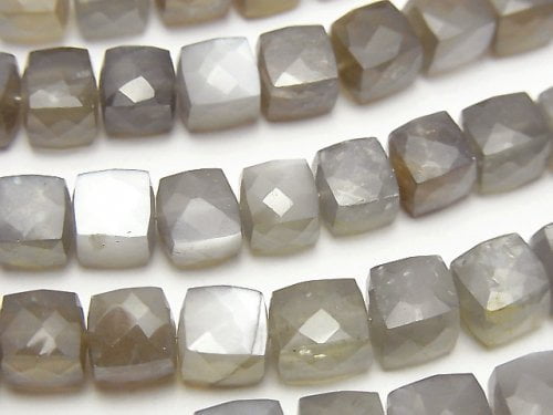 Cube, Moonstone Gemstone Beads