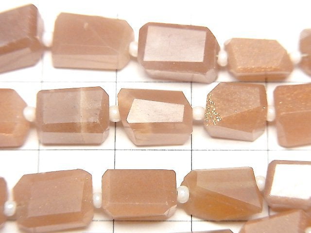 [Video]High Quality Orange Moonstone AAA- Faceted Nugget 1strand beads (aprx.12inch/30cm)