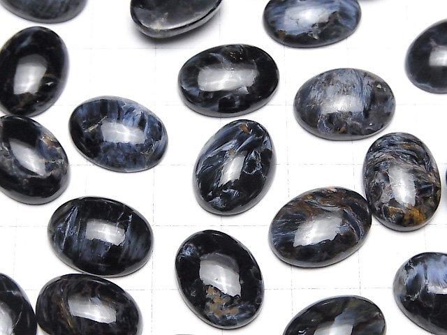 [Video] Blue Pietersite AAA Oval Cabochon 16x12mm 1pc