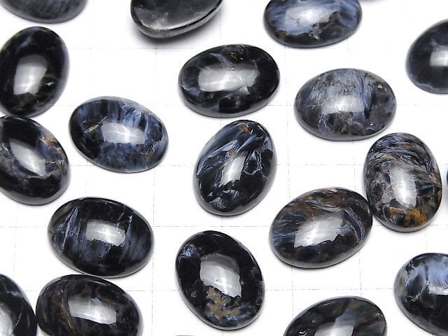 [Video]Blue Pietersite AAA Oval Cabochon 16x12mm 1pc