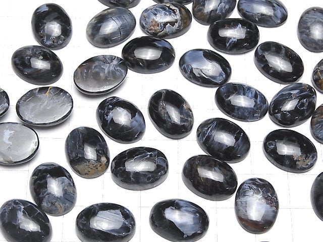 [Video]Blue Pietersite AAA Oval Cabochon 16x12mm 1pc