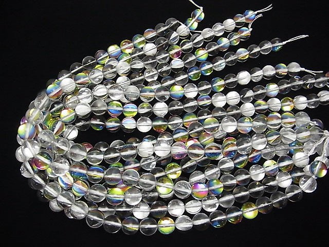 [Video]Rainbow Luna Flash Round 10mm 1strand beads (aprx.15inch/36cm)