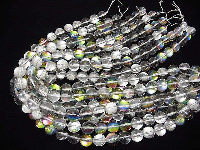 Rainbow Luna Flash Round 12mm 1strand beads (aprx.14inch/35cm)