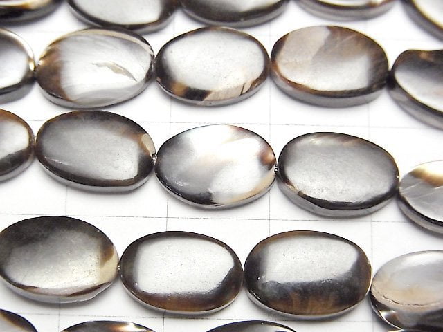 [Video]Mother of Pearl MOP Brown Oval 12x8mm 1strand beads (aprx.15inch/38cm)