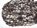 [Video]Mother of Pearl MOP Brown Oval 12x8mm 1strand beads (aprx.15inch/38cm)