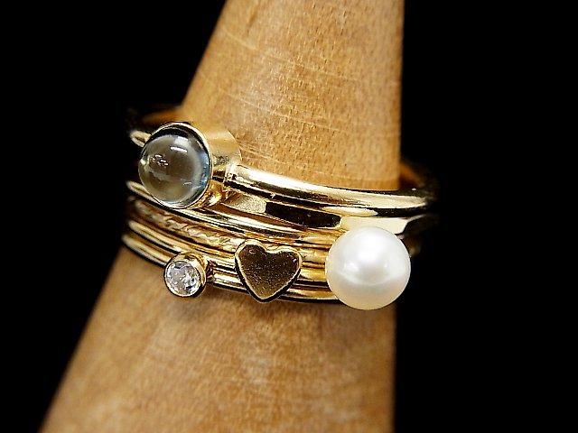 [Video] 14KGF design ring 1pc
