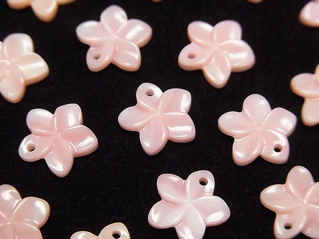 [Video] Queen Conch Shell AAA Flower Carving 10mm Top Hole 2pcs