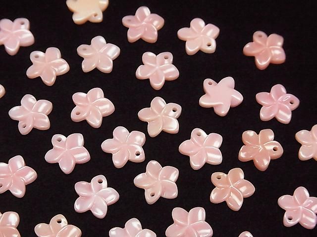 [Video] Queen Conch Shell AAA Flower Carving 10mm Top Hole 2pcs