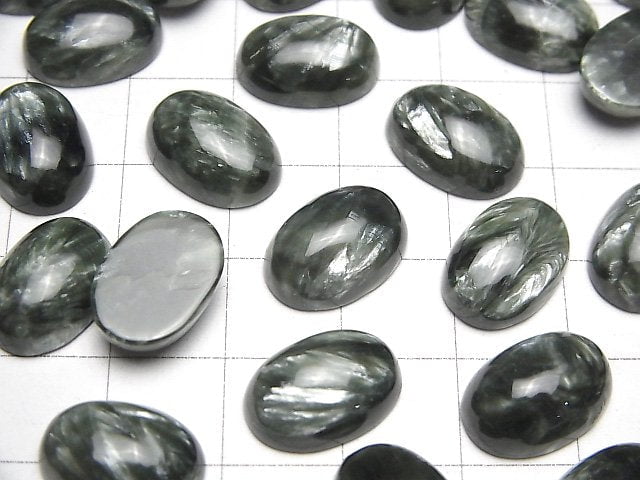 [Video] Seraphinite AAA Oval  Cabochon 14x10mm 1pc