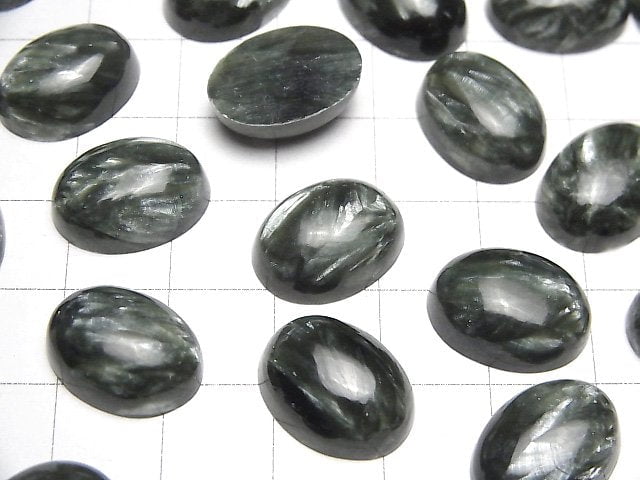 [Video] Seraphinite AAA Oval  Cabochon 16x12mm 1pc